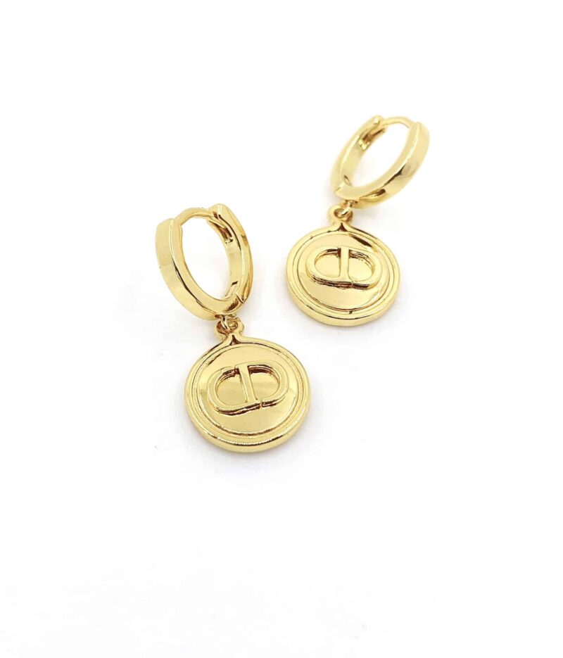 DIOR PETIT CD EARRINGS GOLD E1648PTCMT_D300