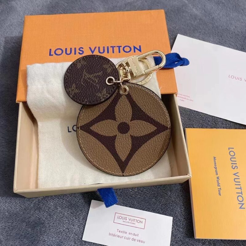 Alternative view of Louis Vuitton Monogram World Tour Key Holder Bag Charm 13Cm M69317