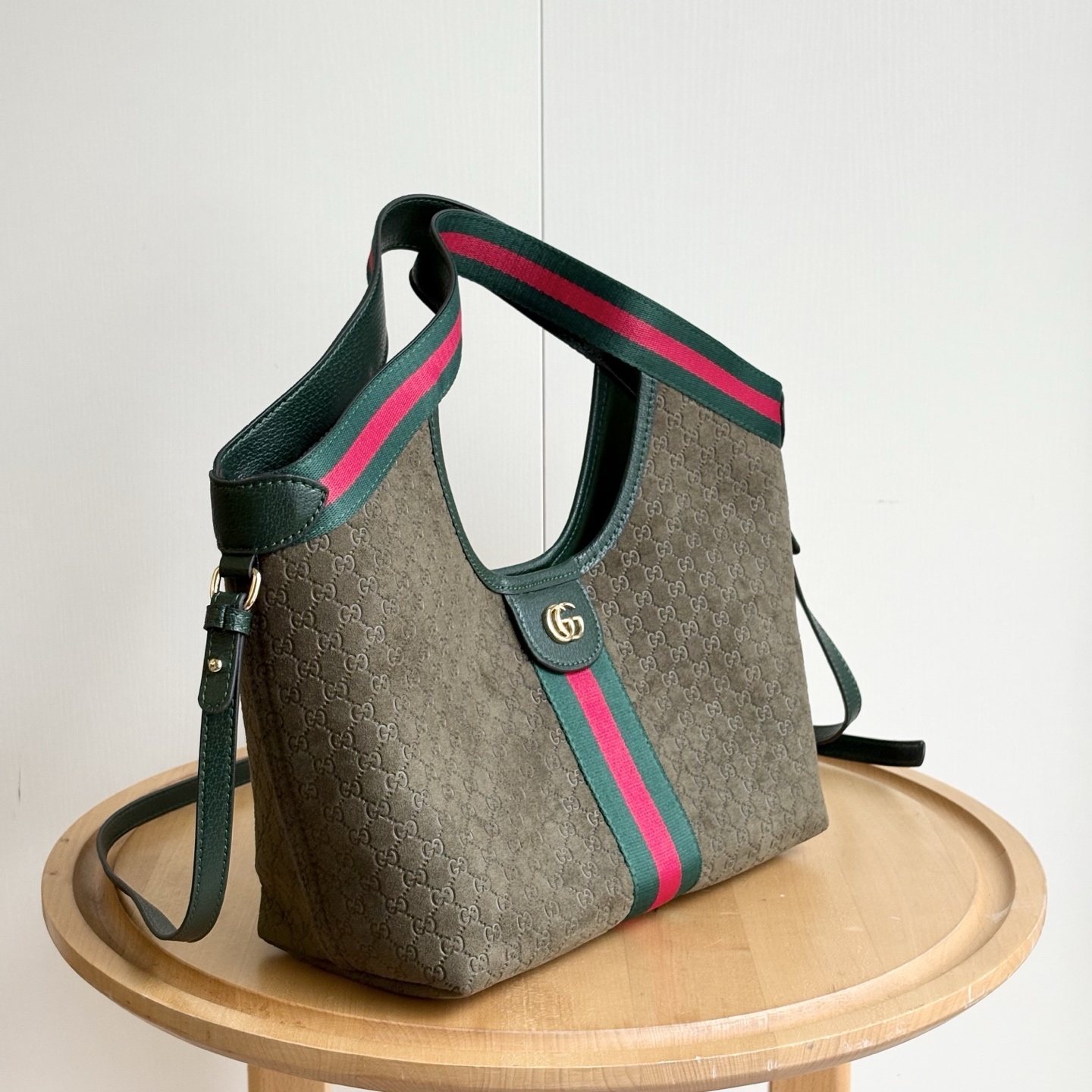 Gucci Giglio Small Tote Bag Dark Green 25Cm - Image 3