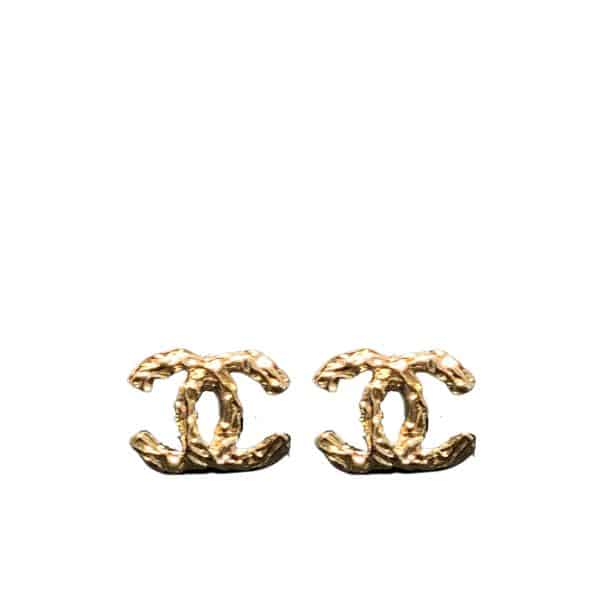 Chanel Cc Earrings Gold