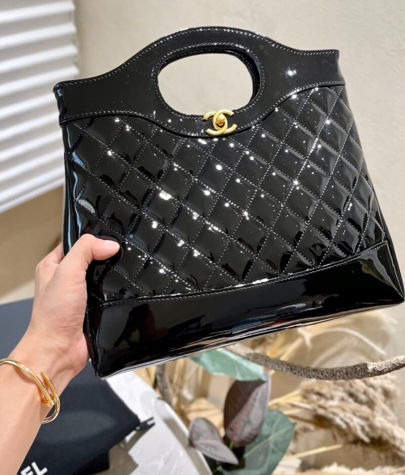 Alternative view of Chanel 31 Vintage Large Shopping Bag Black 36Cm