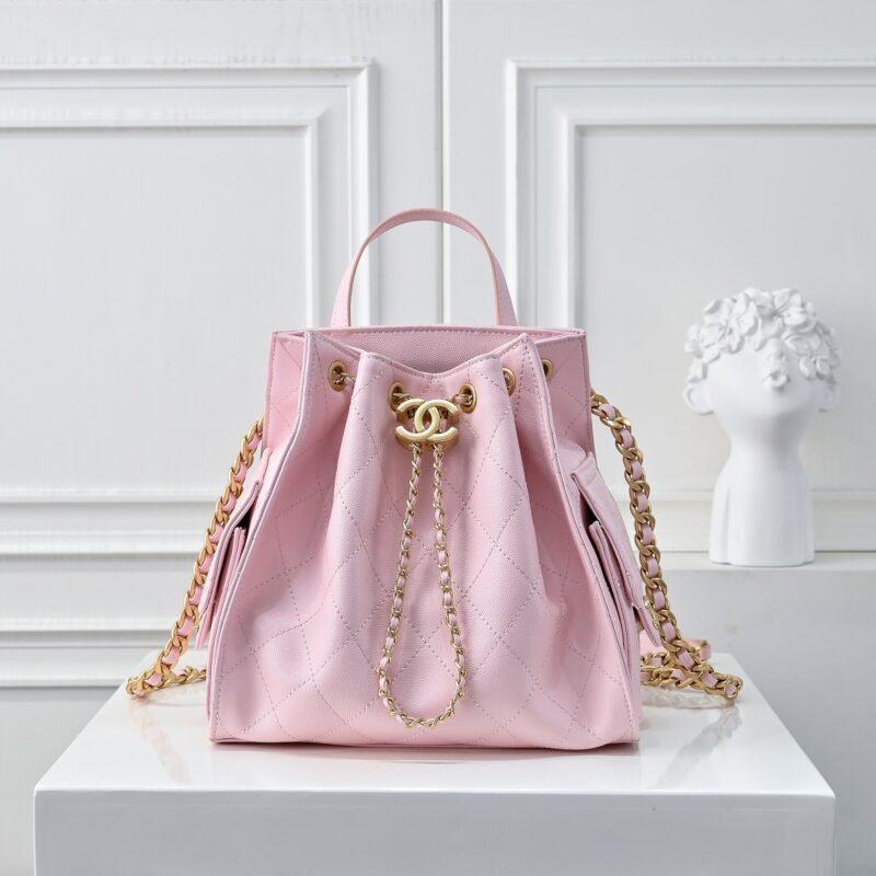 Alternative view of Chanel 25 Medium Size Backpack Grain Effect And Gold Metal Pink 23Cm As5600 B20304 U3645