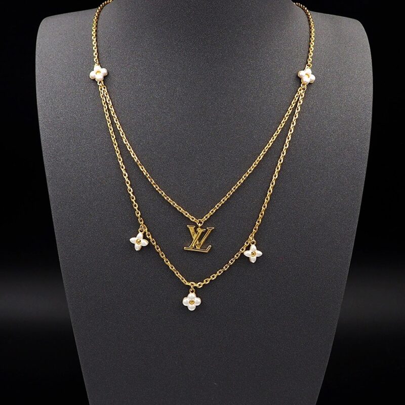 Alternative view of Louis Vuitton Lv Floragram Necklace Gold M00981