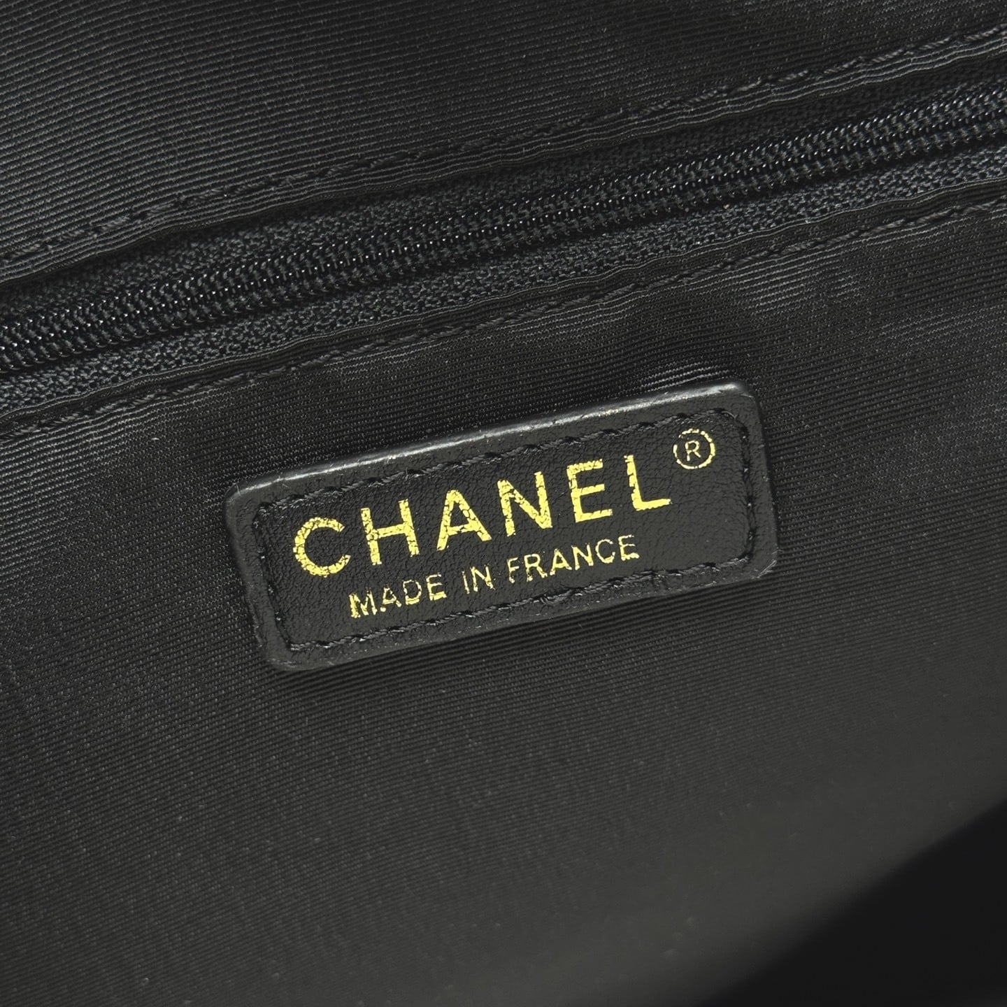 Chanel Shopping Bag Gold Tone Metal Black 33Cm AS5635 B20829 94305 - Image 9