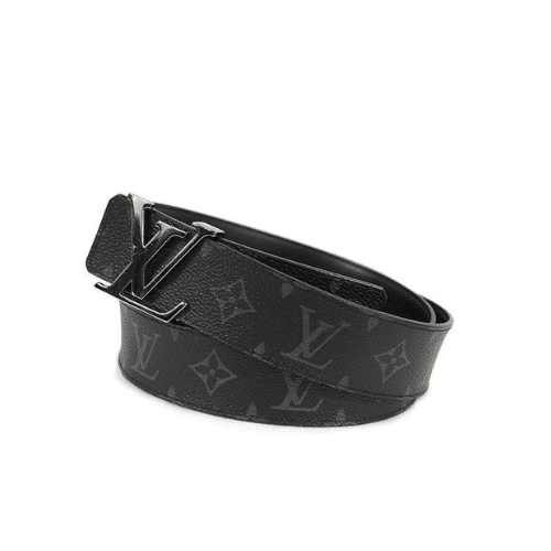 Louis Vuitton Lv Initiales Reversible Belt Monogram Eclipse Silver Metal 4Cm