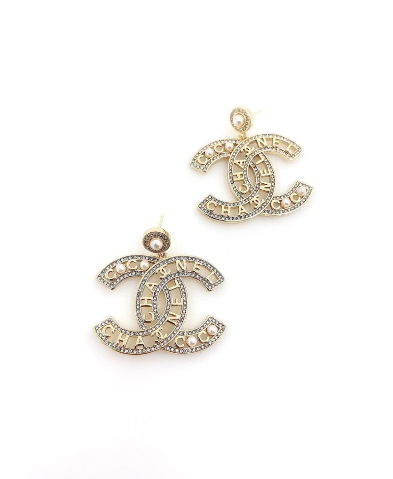 Alternative view of Chanel Cc Gold Earrings