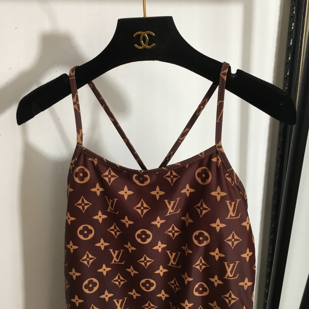 Louis Vuitton One Piece Swimsuit Monogram Brown 1AC6AG - Image 5