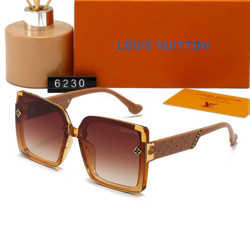 Alternative view of Louis Vuitton Monogram Square Glasses Brown