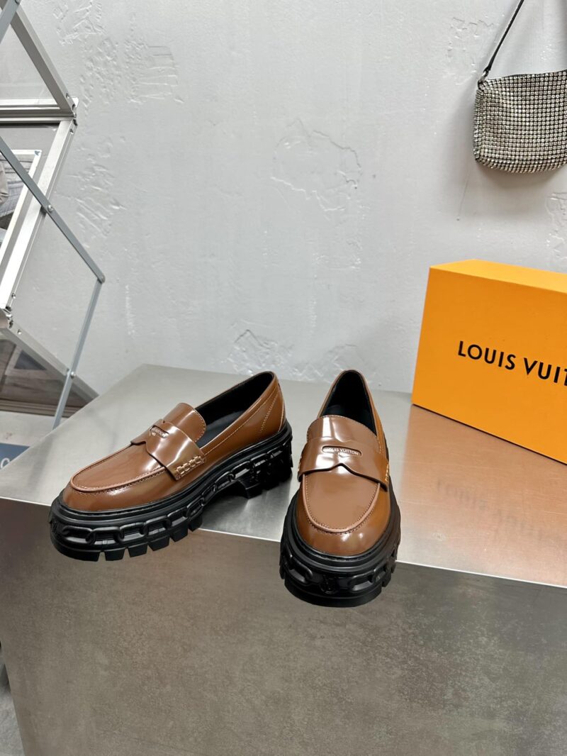 Alternative view of Louis Vuitton Lv Record Loafer Brown