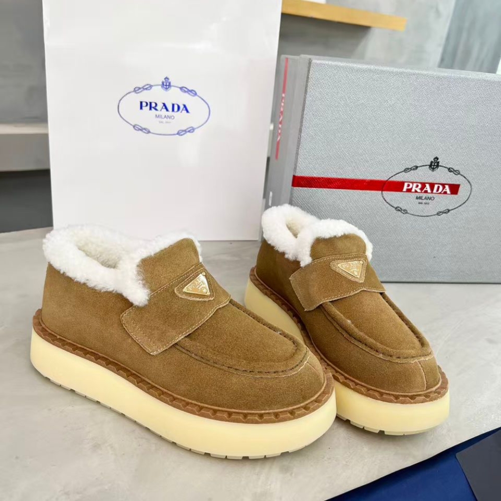 Prada Suede Loafers Cinnamon 1D717N X0O F0401 F Zg50 - Image 2