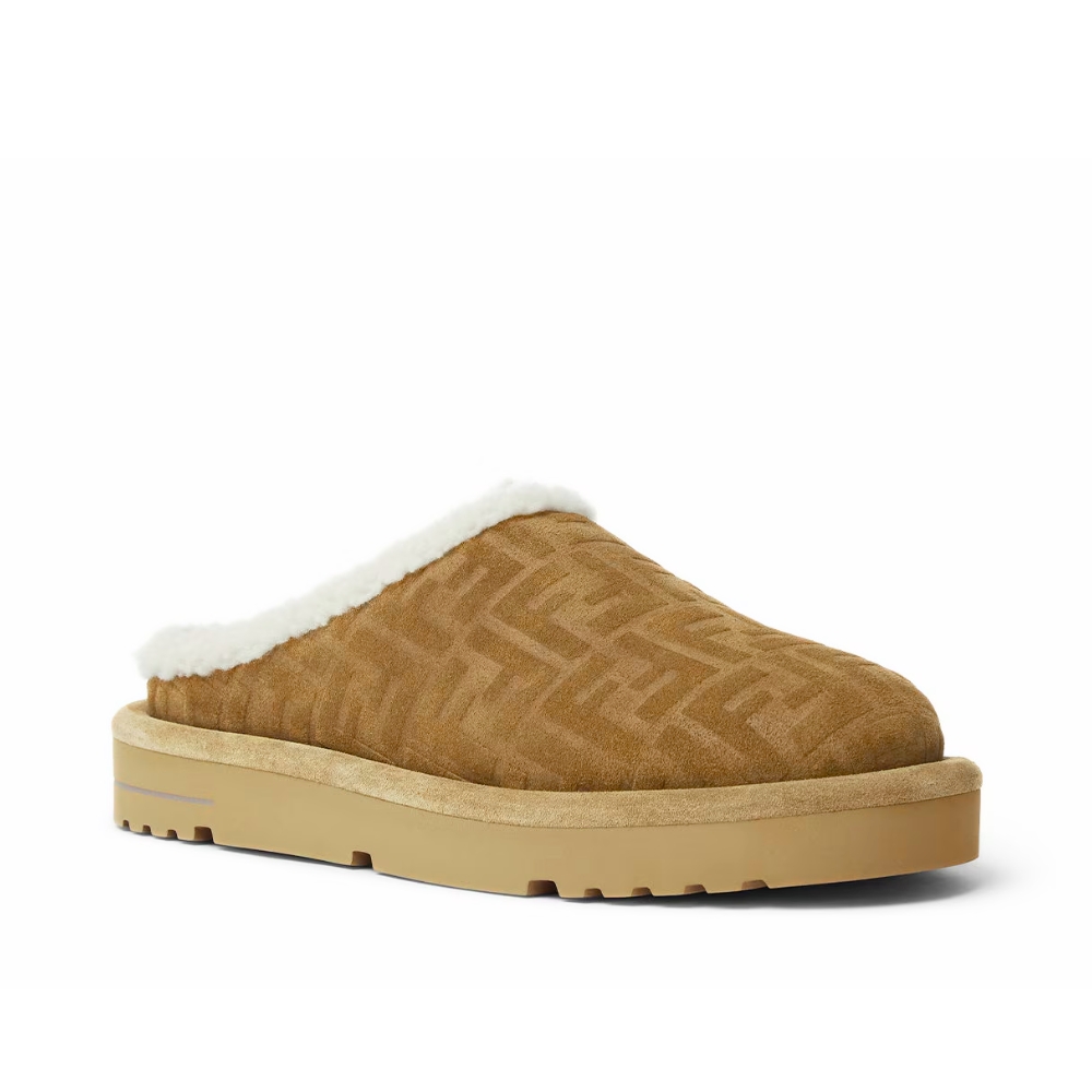 Fendi Sabot Suede Sandals Brown 7D1823Asa1F0C23