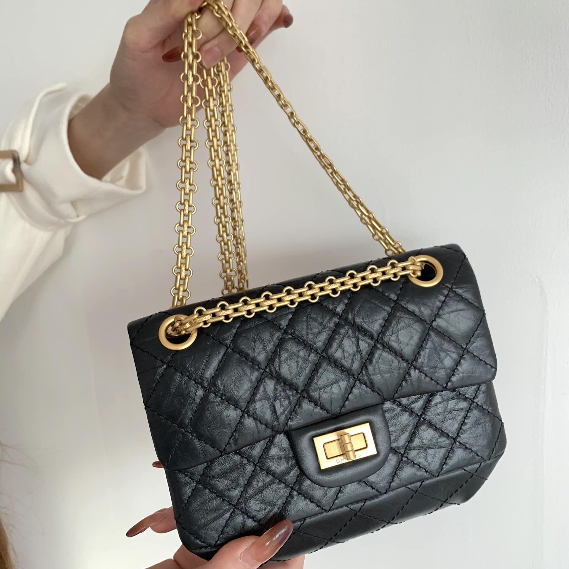 Chanel Mini 2.55 Handbag Black As0874 - Image 3