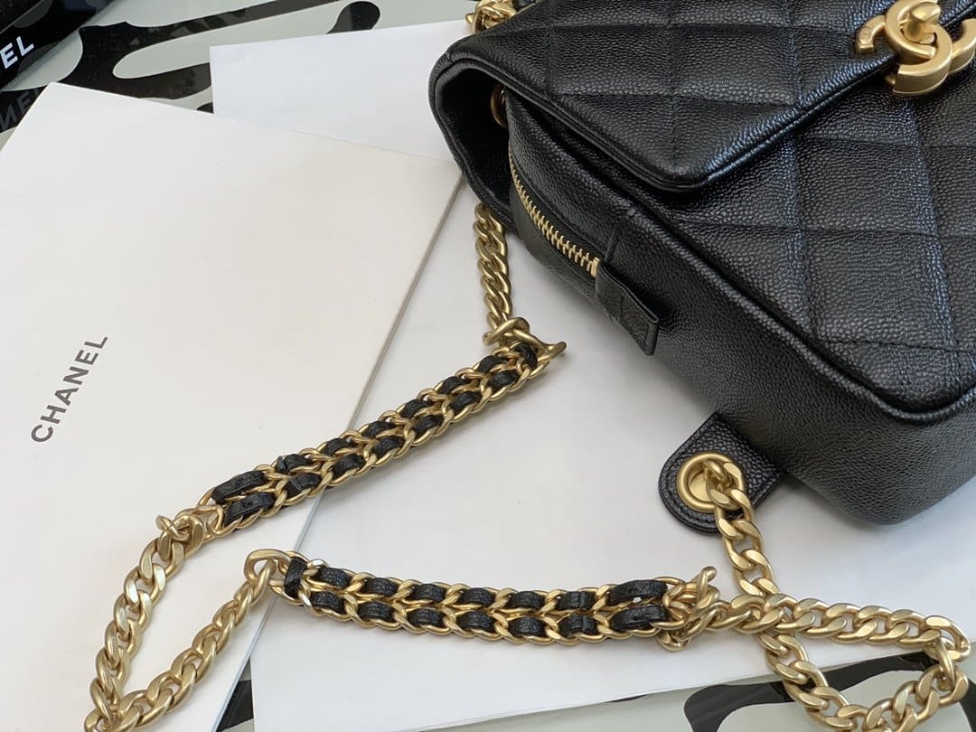 Chanel Cc Mini Flap Backpack Black 20Cm - Image 4