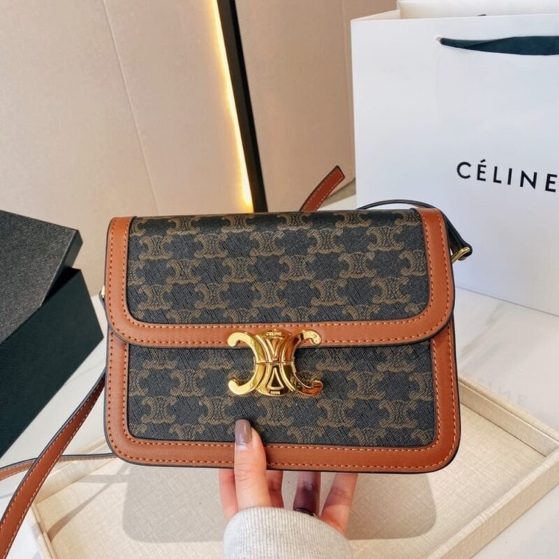 Alternative view of Summer Set: Celine Classique Triomphe Bag In Tan And Small Triomphe Canvas Tan Wallet