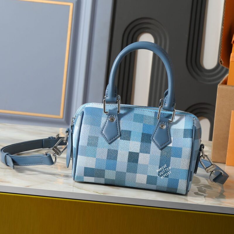 Alternative view of Louis Vuitton Speedy 18 Bandoulière Blue 18Cm M29050