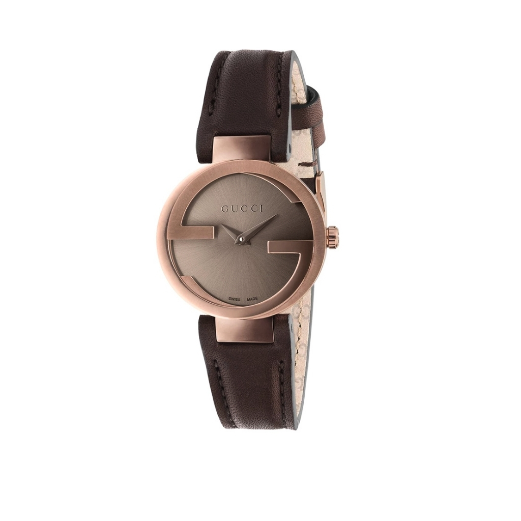Gucci Interlocking Watch Brown Dial 29mm YA133504