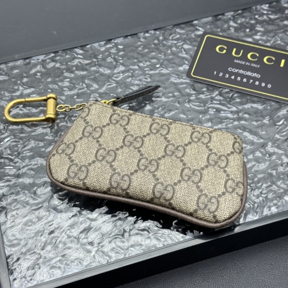 Iconic Set: Gucci Backpack With Interlocking G And Gg Supreme Canvas Wallet Ophidia Key Case - Image 6