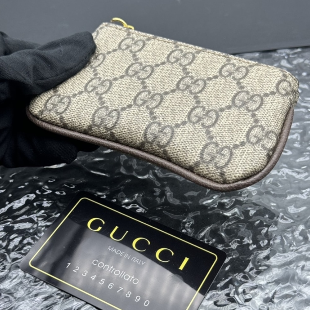 Iconic Set: Gucci Backpack With Interlocking G And Gg Supreme Canvas Wallet Ophidia Key Case - Image 8