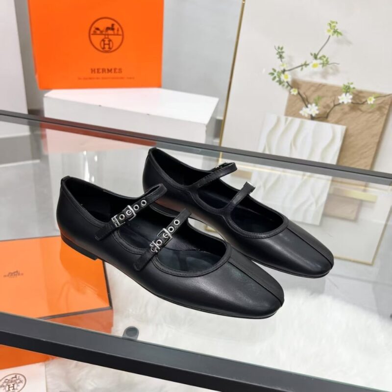 Alternative view of Hermes Lilia Ballet Flat Black H252044Z 02350