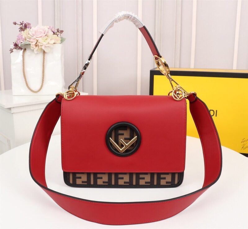 Alternative view of Fendi Kan I F Logo Red Bag 25Cm