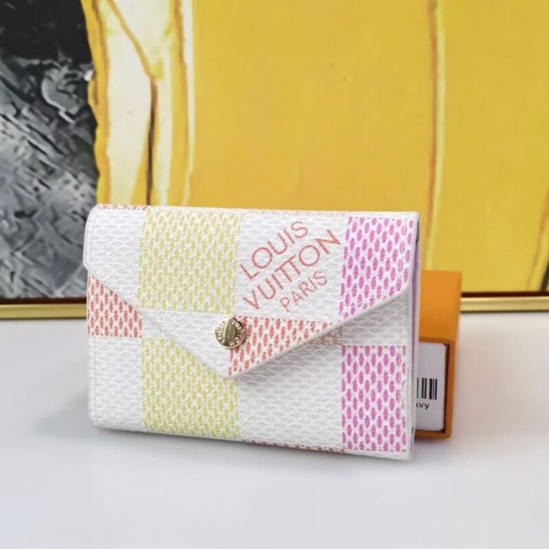 Alternative view of Louis Vuitton Victorine Wallet In Damier Canvas Pink 12Cm