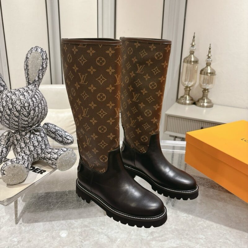 Alternative view of Louis Vuitton Lv Squad High Boot Monogram Brown