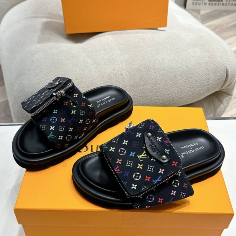 Alternative view of Louis Vuitton X Takashi Murakami Pool Pillow Flat Comfort Mule Black 1Agvrf
