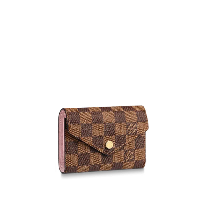 Louis Vuitton Damier Ebene Victorine Wallet Pink N61700