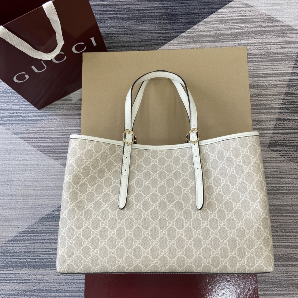 Iconic Set: Gucci Gg Emblem Large Tote Bag And Ophidia Ukmdg Wallet - Image 2
