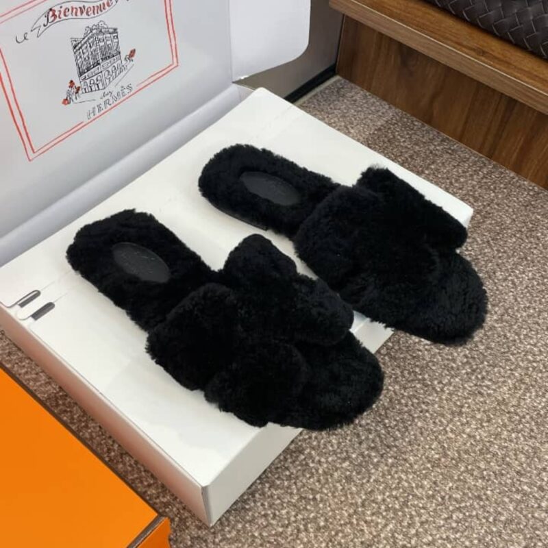 Alternative view of Hermes Oran Sandal Rouge H Black H212178Z 02370