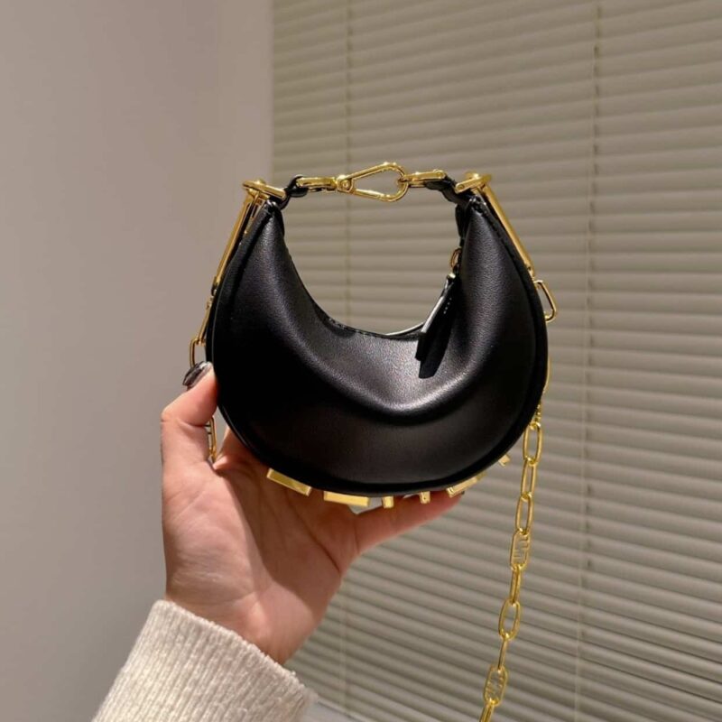Alternative view of Fendi Nano Fendigraphy Black Leather Charm 16Cm 7AS089A5DYF1HEJ
