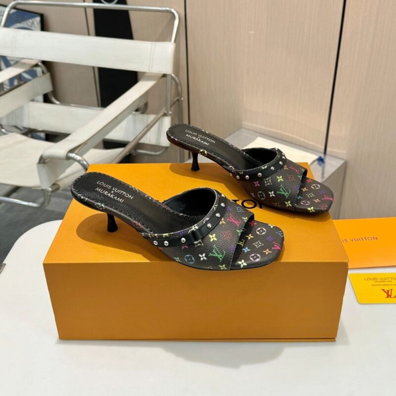 Alternative view of Louis Vuitton X Takashi Murakami 6Am Mule Black 1Agwqq