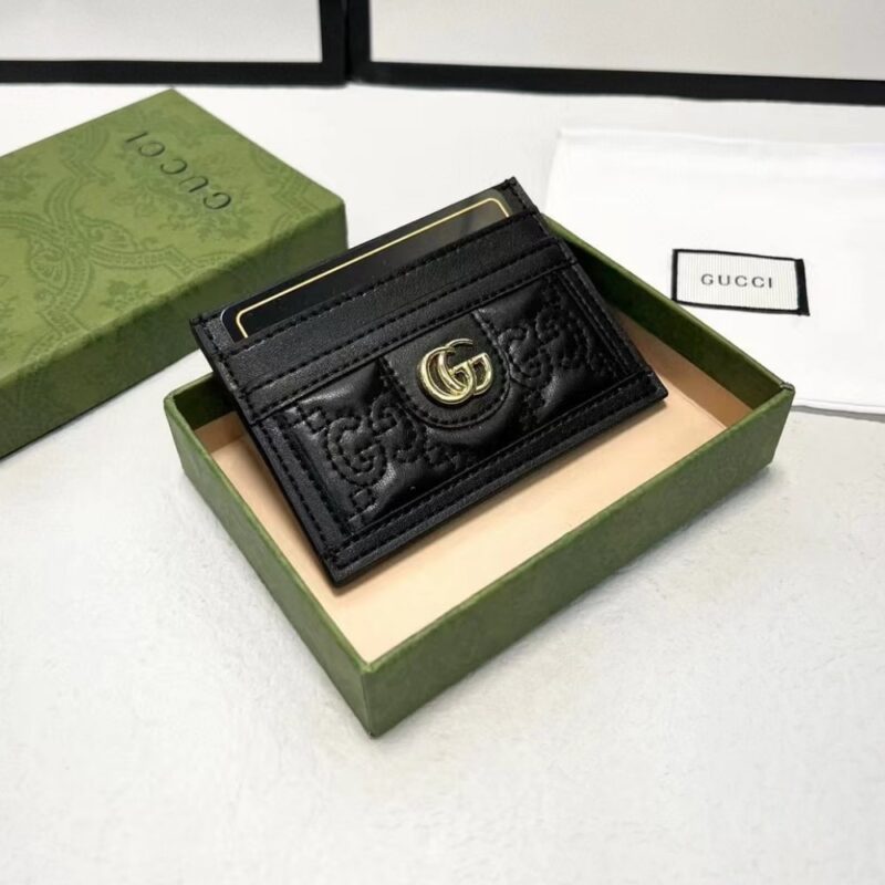 Alternative view of Gucci Gg Matelassé Card Case Black 10Cm 723790 Um8Ig 1000