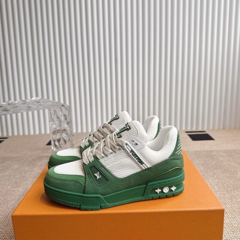 Alternative view of Louis Vuitton Lv Trainer Sneaker Green 1Ahtl5