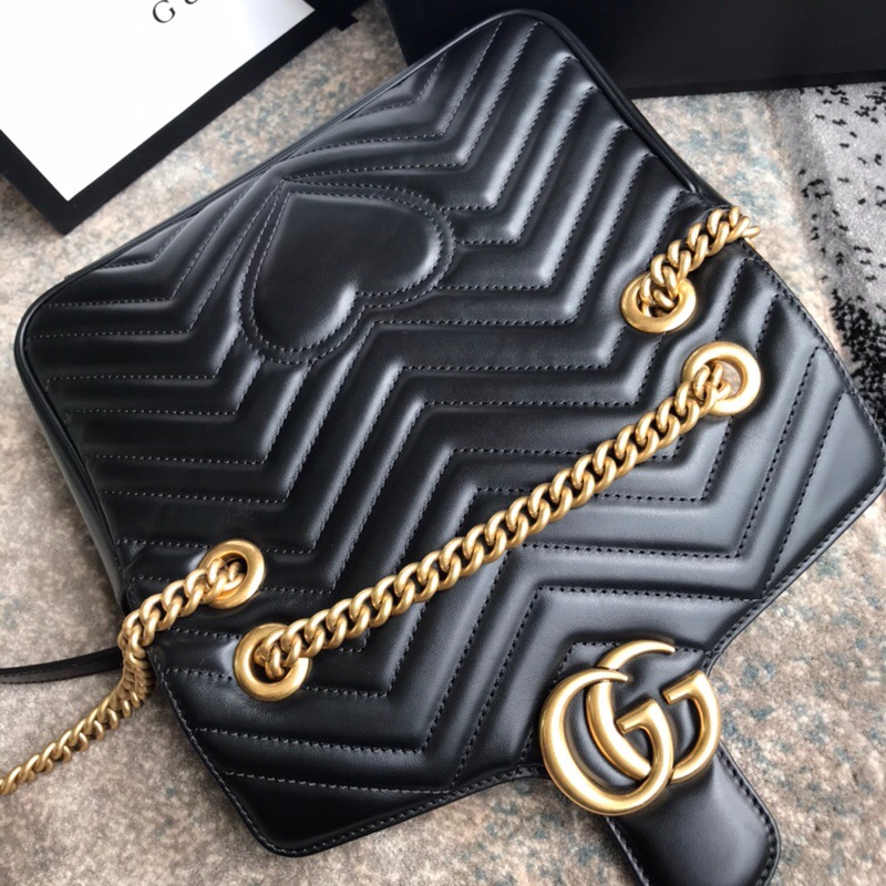 Gucci Marmont Matelassé Mini Bag 446744 Dtdit 1000 - Image 3