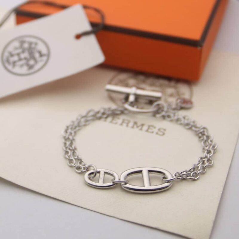 Alternative view of Hermes Double Bracelet Silver