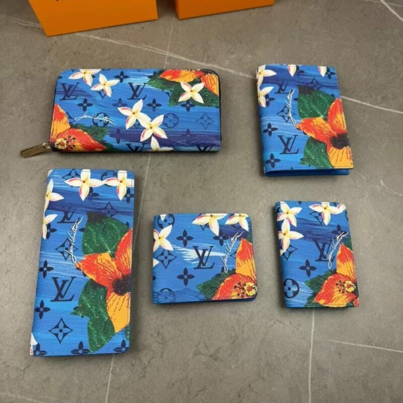 Alternative view of Louis Vuitton Pocket Organizer Monogram Surfin' Bright Wallet Blue 14Cm