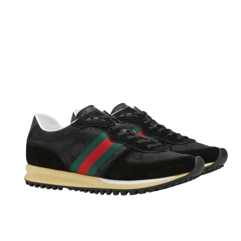 Gucci Men'S Re Motion Sneaker Black Original Gg Canvas 832461 Aaew3 1042