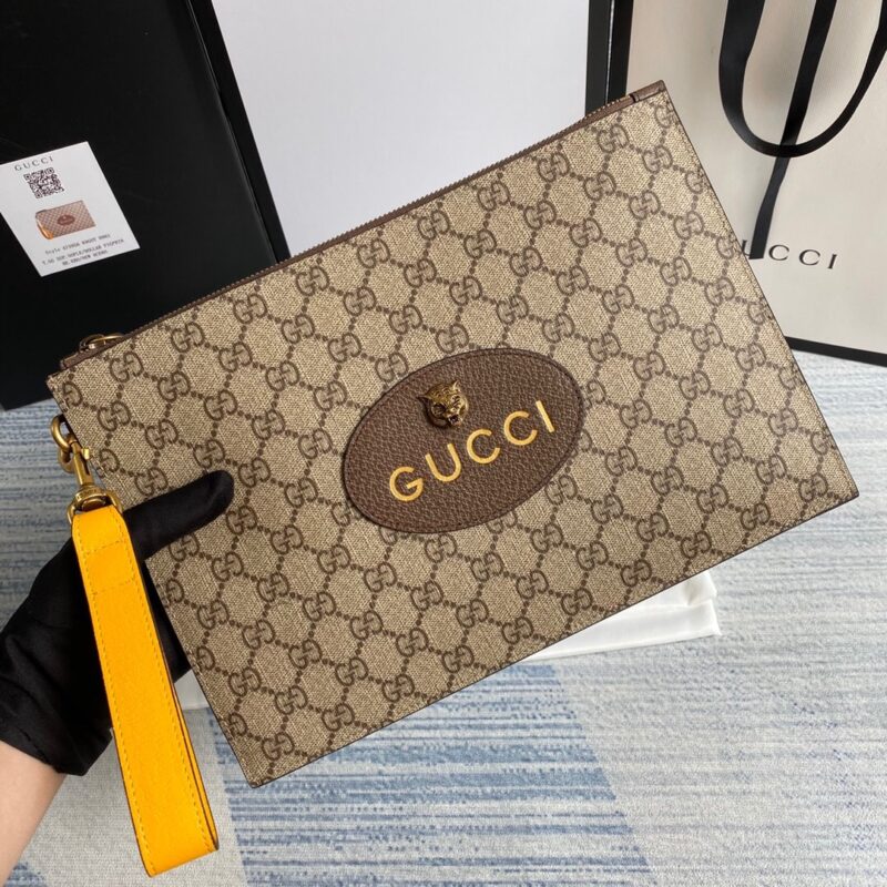Alternative view of Gucci Neo Vintage Gg Supreme Pouch Begie 30Cm 473956 K9Got 8861