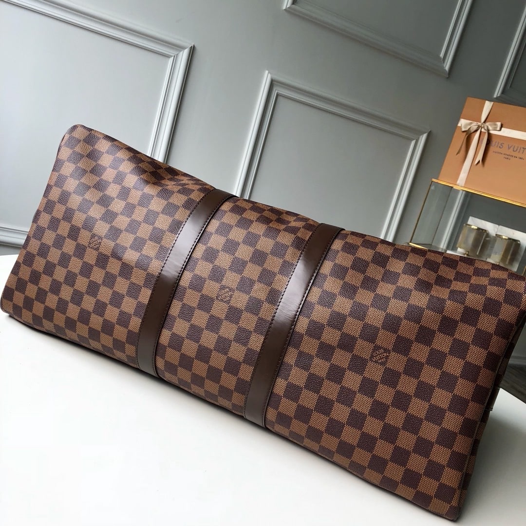 Summer Set: Louis Vuitton Keepall Bandoulière 55 Damier Ebene And Zippy Wallet Damier Ebene - Image 4