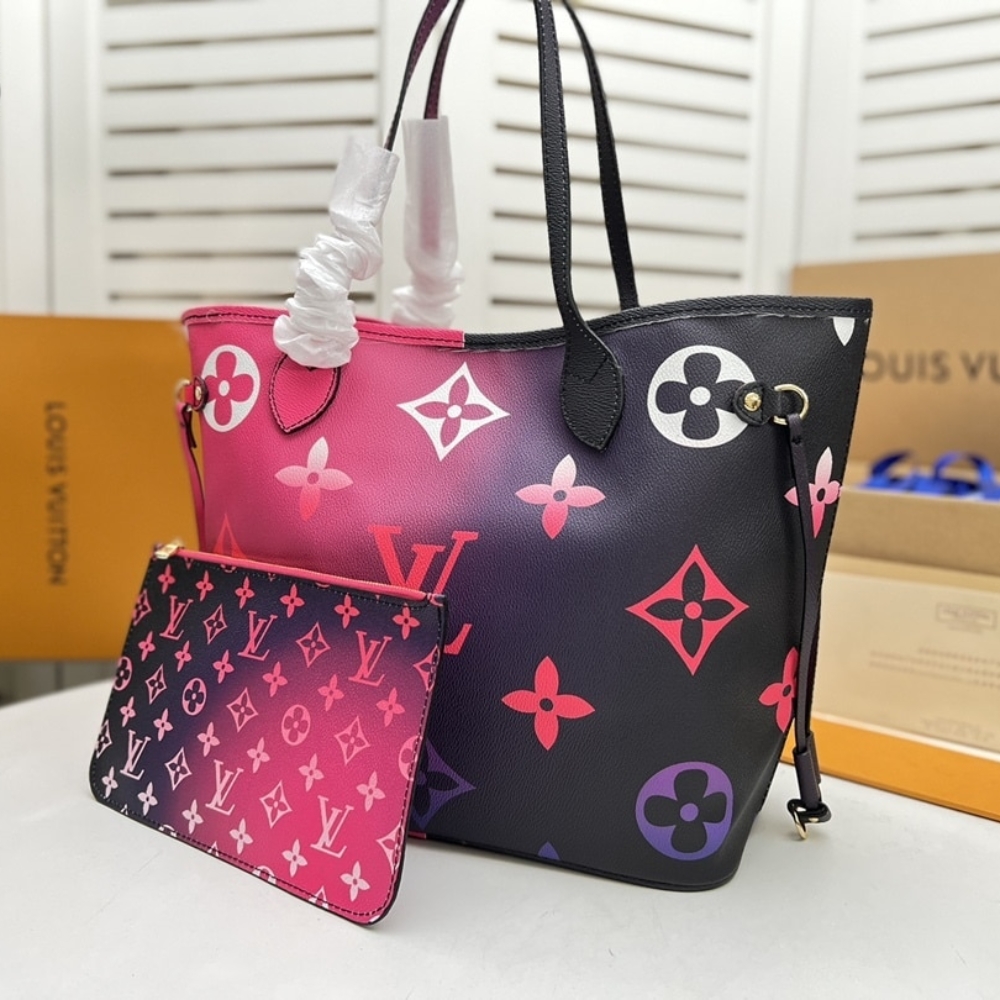 Louis Vuitton Neverfull MM Midnight Fuchia 31Cm M20511 - Image 3
