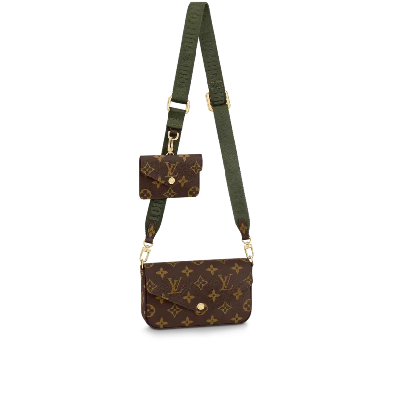 Louis Vuitton Félicie Strap And Go 17Cm Green M80091