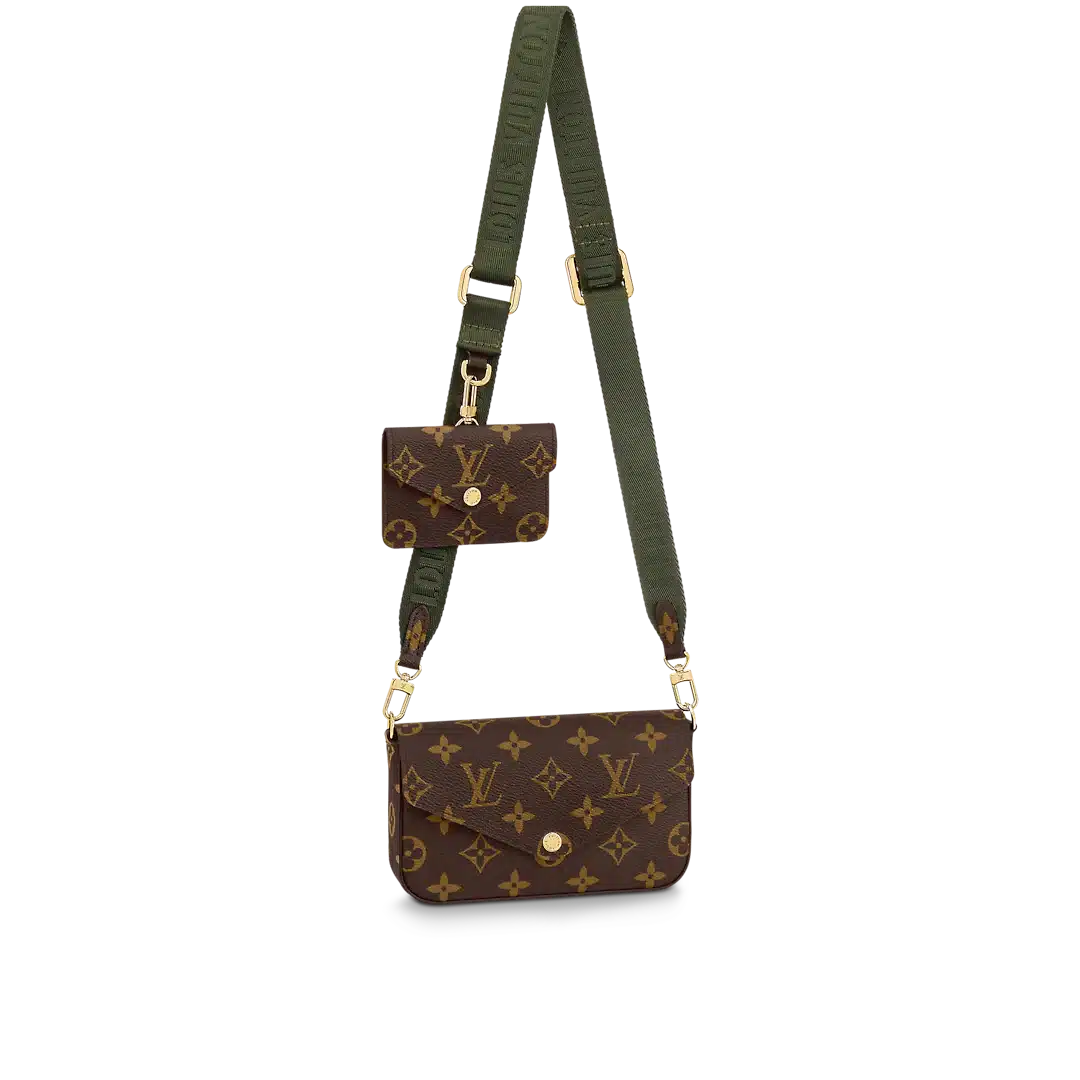 Louis Vuitton Félicie Strap And Go 17Cm Green M80091