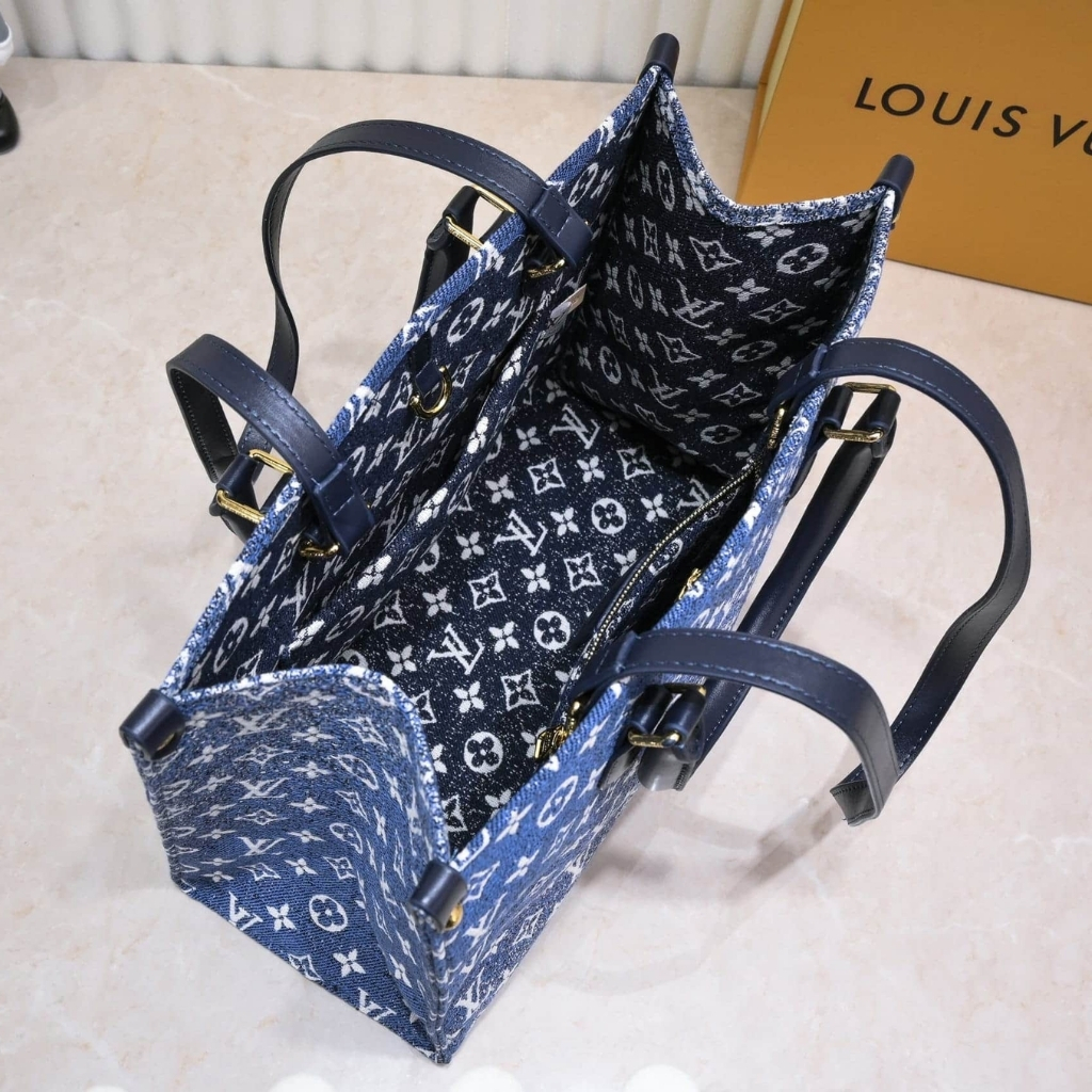 Louis Vuitton Onthego MM Denim Bag 35Cm M59608 - Image 3