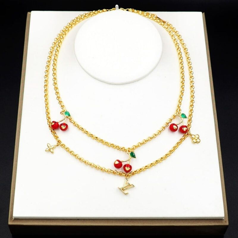 Alternative view of Louis Vuitton X Murakami Cerise Necklace Gold M02804