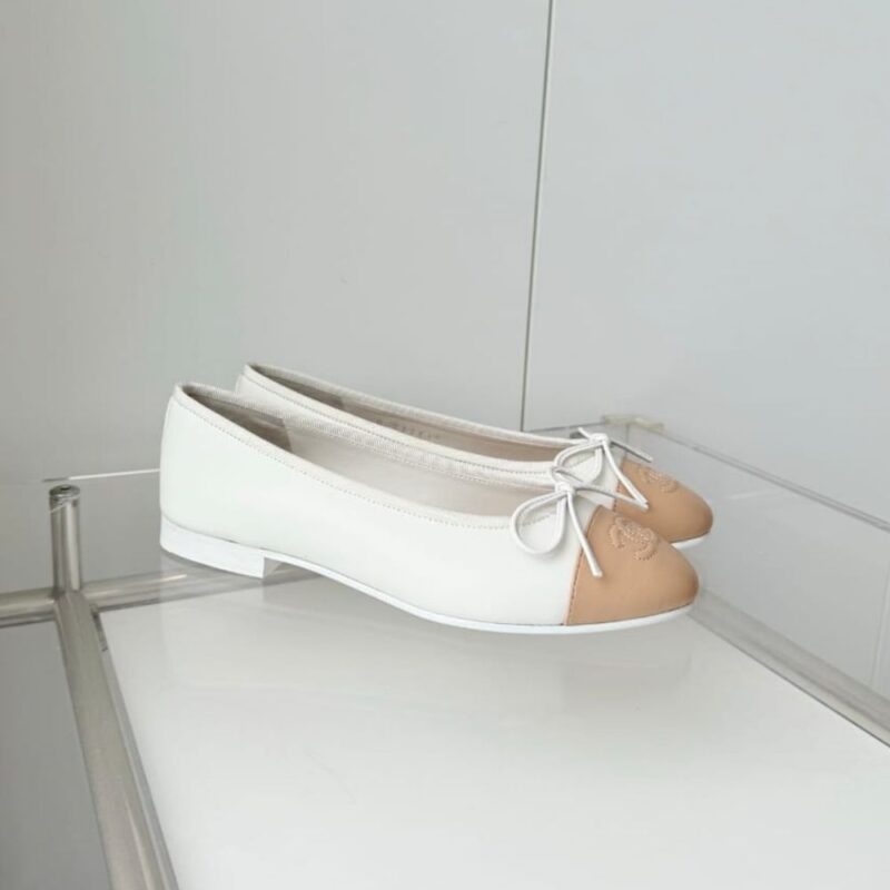 Alternative view of Chanel Ballet Flats White And Beige