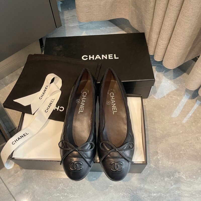 Alternative view of Chanel Ballerina Black Leather G26250 X01725 94305