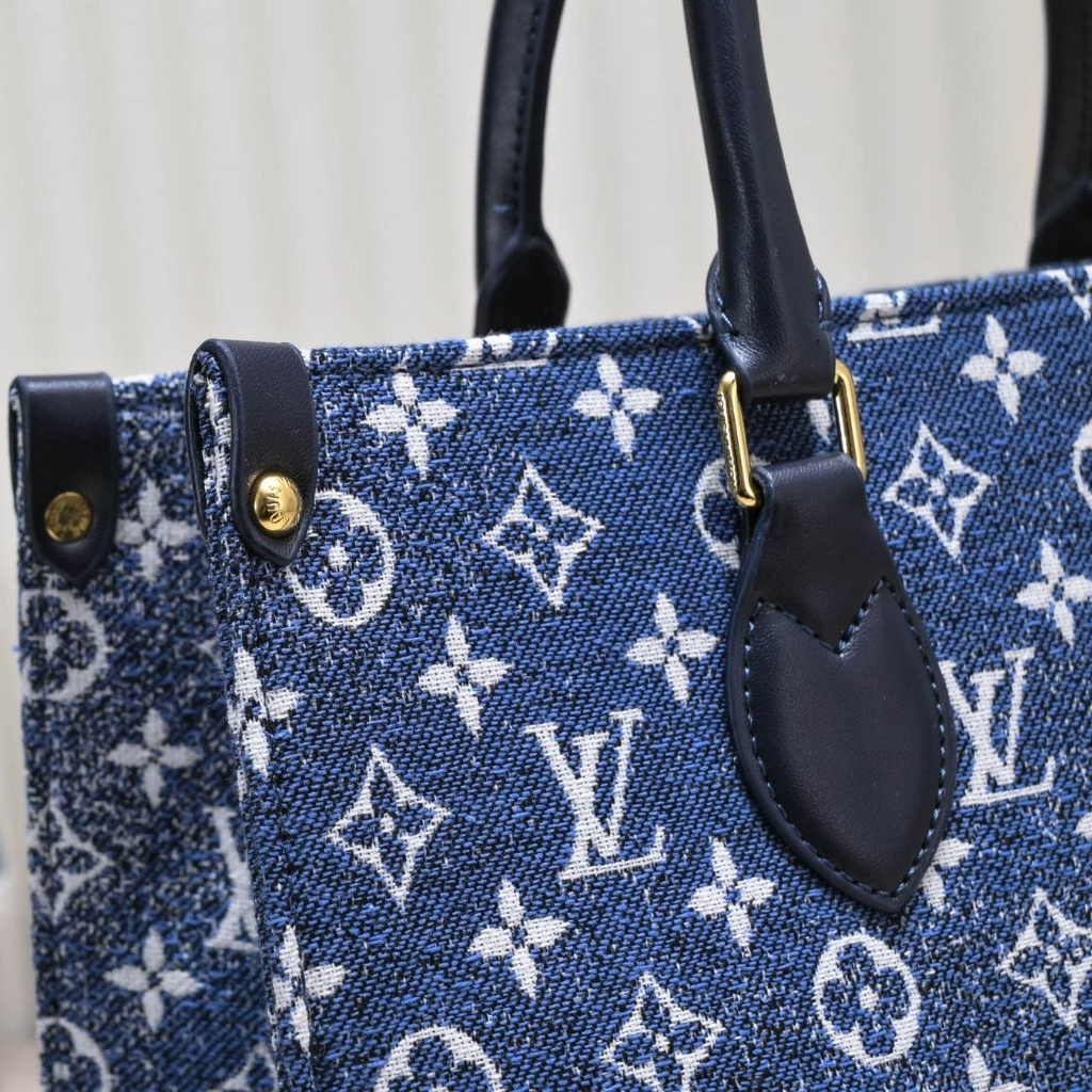 Louis Vuitton Onthego MM Denim Bag 35Cm M59608 - Image 7