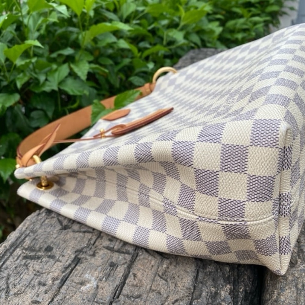 Summer Set: Louis Vuitton Graceful PM Damier Azur And Sarah Wallet Damier Azur - Image 3