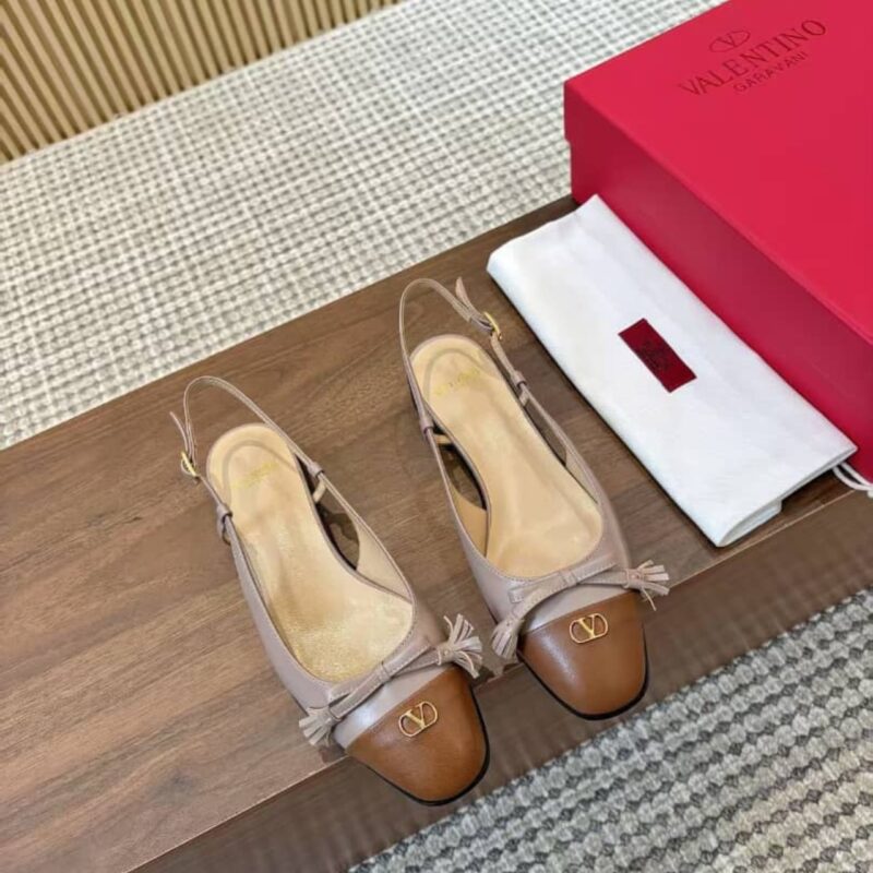 Alternative view of Valentino Garavani Valet Du Roi Slingback Ballerina Rose And Brown 8W2S0MH0DDT AGM
